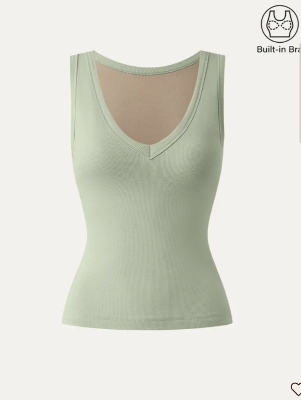 OGL V-Neck Tank Top With Built In Bra - NWT